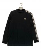 Y-3ワイスリー）の古着「3ストライプス オーバーサイズ ロゴ ロンT」｜ブラック