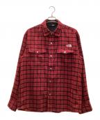 THE NORTH FACEザ ノース フェイス）の古着「Brushwood Wool SHIRT」｜レッド