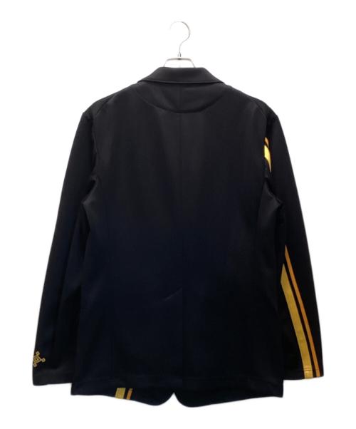 s'yte（サイト）s'yte (サイト) PE/SMOOTH JERSEY GEOMETRIC PATTERN EMBROIDERY VERTICAL TAPE LINE 2BS JACKET ブラック サイズ:3の古着・服飾アイテム