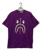 A BATHING APEア ベイシング エイプ）の古着「シャークプリントTシャツ」｜パープル