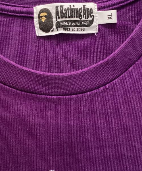 A BATHING APE（ア ベイシング エイプ）A BATHING APE (ア ベイシング エイプ) シャークプリントTシャツ パープル サイズ:XLの古着・服飾アイテム
