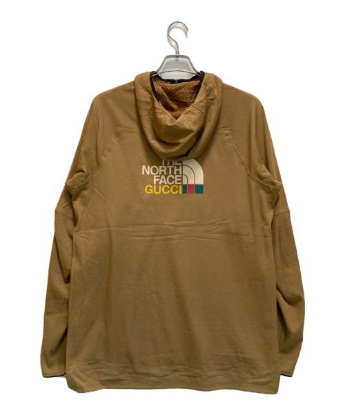 THE NORTH FACE（ザ ノース フェイス）THE NORTH FACE (ザ ノース フェイス) GUCCI (グッチ) テクニカルジャージーフリースプルオーバー ブラウン サイズ:Lの古着・服飾アイテム