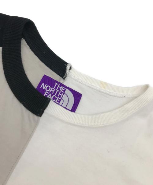THE NORTHFACE PURPLELABEL（ザ・ノースフェイス パープルレーベル）THE NORTHFACE PURPLELABEL (ザ・ノースフェイス パープルレーベル) ハイバルキー ジャージー L/S ロゴTee ホワイト×グレー サイズ:Lの古着・服飾アイテム