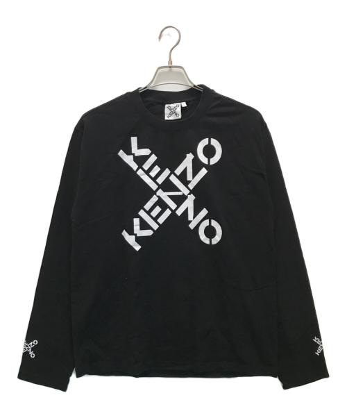 KENZO（ケンゾー）KENZO (ケンゾー) クロスロゴプリントカットソー ブラック サイズ:Lの古着・服飾アイテム