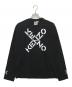 KENZO（ケンゾー）の古着「クロスロゴプリントカットソー」｜ブラック