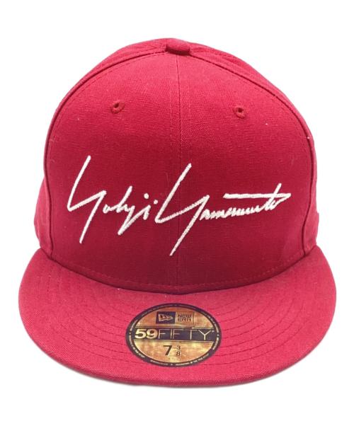 New Era（ニューエラ）New Era (ニューエラ) Yohji Yamamoto pour homme (ヨウジヤマモト プールオム) コラボロゴベースボールキャップ レッドの古着・服飾アイテム