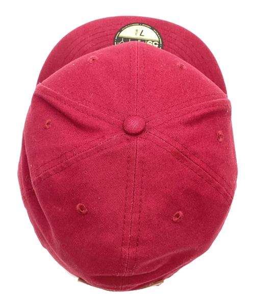 New Era（ニューエラ）New Era (ニューエラ) Yohji Yamamoto pour homme (ヨウジヤマモト プールオム) コラボロゴベースボールキャップ レッドの古着・服飾アイテム