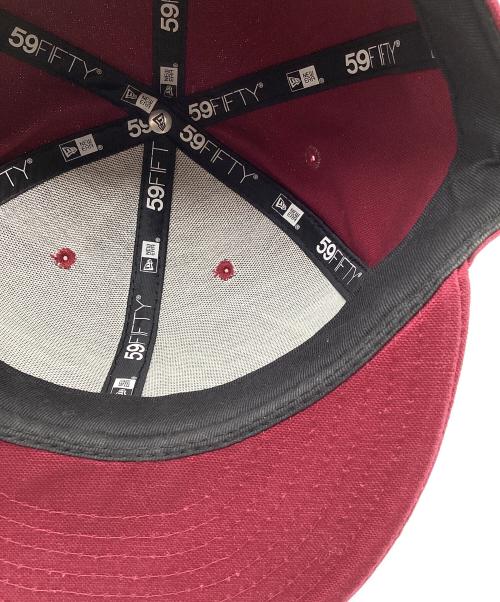 New Era（ニューエラ）New Era (ニューエラ) Yohji Yamamoto pour homme (ヨウジヤマモト プールオム) コラボロゴベースボールキャップ レッドの古着・服飾アイテム