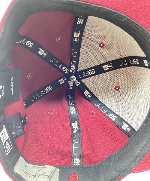 New Era（ニューエラ）New Era (ニューエラ) Yohji Yamamoto pour homme (ヨウジヤマモト プールオム) コラボロゴベースボールキャップ レッドの古着・服飾アイテム