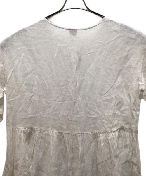 TSUHARU by samansa Mos2（ツハル バイ サマンサモスモス）TSUHARU by samansa Mos2 (ツハル バイ サマンサモスモス) リネンブラウスワンピース ホワイト サイズ:FREEの古着・服飾アイテム