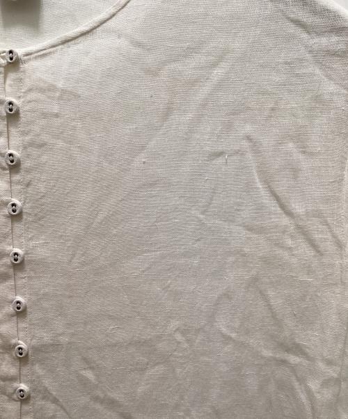 TSUHARU by samansa Mos2（ツハル バイ サマンサモスモス）TSUHARU by samansa Mos2 (ツハル バイ サマンサモスモス) リネンブラウスワンピース ホワイト サイズ:FREEの古着・服飾アイテム