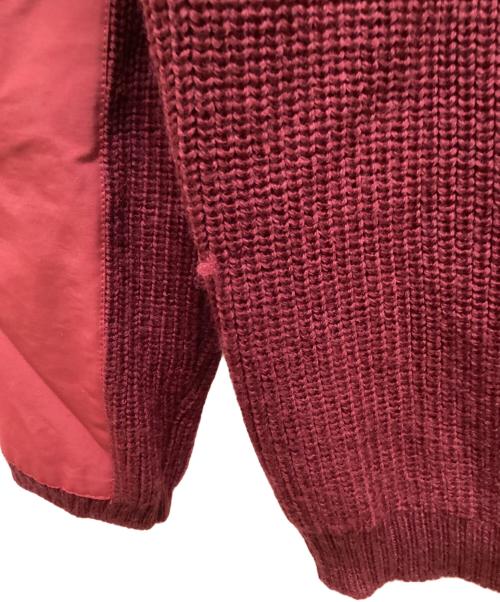 BURBERRY BLACK LABEL（バーバリーブラックレーベル）BURBERRY BLACK LABEL (バーバリーブラックレーベル) フード裏ノバチェックニットジップパーカー パープル サイズ:2の古着・服飾アイテム