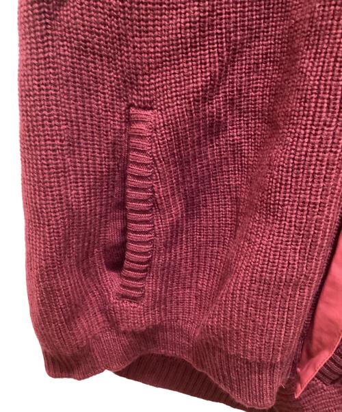 BURBERRY BLACK LABEL（バーバリーブラックレーベル）BURBERRY BLACK LABEL (バーバリーブラックレーベル) フード裏ノバチェックニットジップパーカー パープル サイズ:2の古着・服飾アイテム