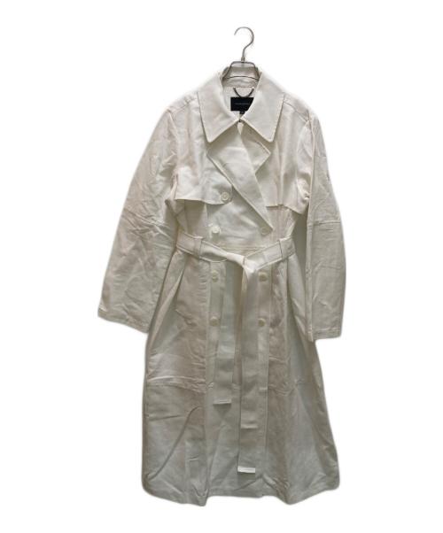 BANANA REPUBLIC（バナナリパブリック）BANANA REPUBLIC (バナナリパブリック) リネンブレンド トレンチコート ホワイト サイズ:L 未使用品の古着・服飾アイテム