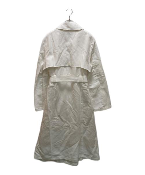 BANANA REPUBLIC（バナナリパブリック）BANANA REPUBLIC (バナナリパブリック) リネンブレンド トレンチコート ホワイト サイズ:L 未使用品の古着・服飾アイテム