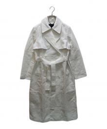 BANANA REPUBLIC（バナナリパブリック）の古着「リネンブレンドトレンチコート」｜ホワイト