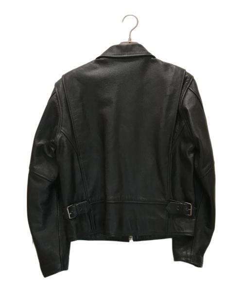 Rookie Leathers（ルーキーレザー）Rookie Leathers (ルーキーレザー) 襟付シングルライダースジャケット ブラック サイズ:Mの古着・服飾アイテム