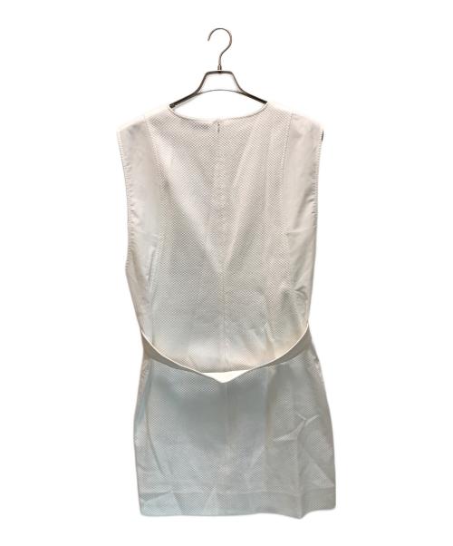 Salvatore Ferragamo（サルヴァトーレ フェラガモ）Salvatore Ferragamo (サルヴァトーレ フェラガモ) ノースリーブワンピース ホワイト サイズ:48の古着・服飾アイテム