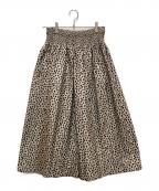 BEARDSLEYビアズリー）の古着「レオパードジャガード キュロットパンツ」｜アイボリー