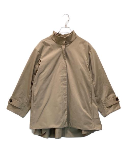 BEARDSLEY（ビアズリー）BEARDSLEY (ビアズリー) バックタック スタンドカラージャケット ベージュの古着・服飾アイテム