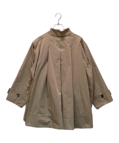 BEARDSLEY（ビアズリー）BEARDSLEY (ビアズリー) バックタック スタンドカラージャケット ベージュの古着・服飾アイテム