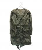 DIESELディーゼル）の古着「ナイロンフーデッドミリタリーコート」｜カーキ