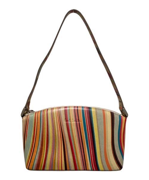 PAUL SMITH（ポールスミス）PAUL SMITH (ポールスミス) マルチストライプワンショルダーバッグ ベージュの古着・服飾アイテム