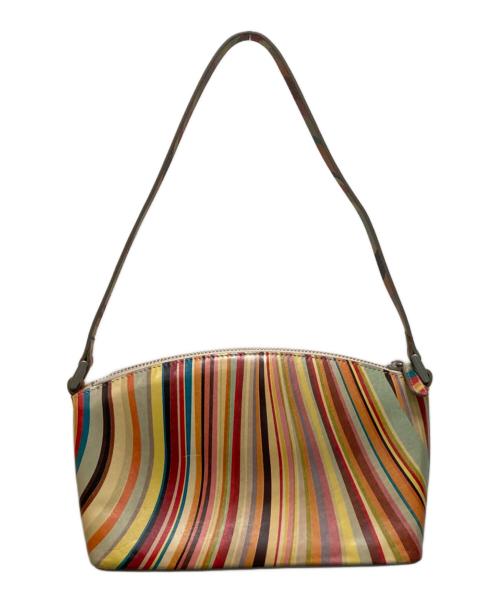 PAUL SMITH（ポールスミス）PAUL SMITH (ポールスミス) マルチストライプワンショルダーバッグ ベージュの古着・服飾アイテム