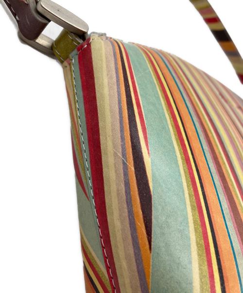 PAUL SMITH（ポールスミス）PAUL SMITH (ポールスミス) マルチストライプワンショルダーバッグ ベージュの古着・服飾アイテム
