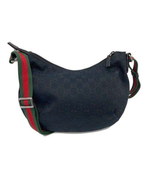 GUCCI（グッチ）GUCCI (グッチ) GGキャンバス ショルダーバッグ ブラックの古着・服飾アイテム