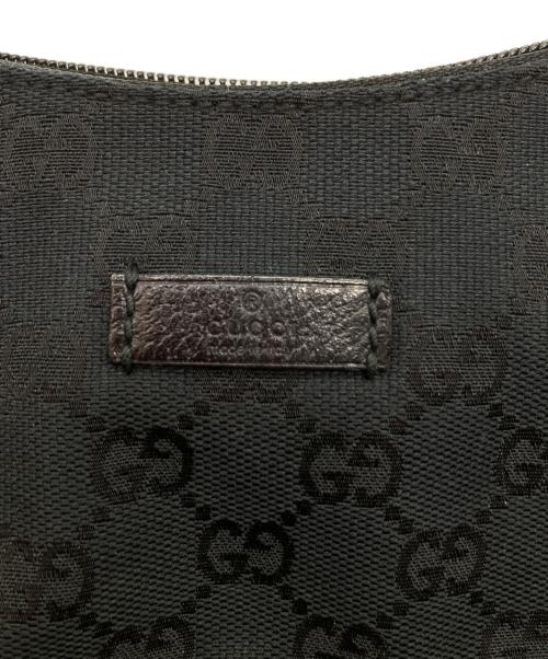 GUCCI（グッチ）GUCCI (グッチ) GGキャンバス ショルダーバッグ ブラックの古着・服飾アイテム