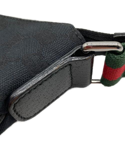 GUCCI（グッチ）GUCCI (グッチ) GGキャンバス ショルダーバッグ ブラックの古着・服飾アイテム