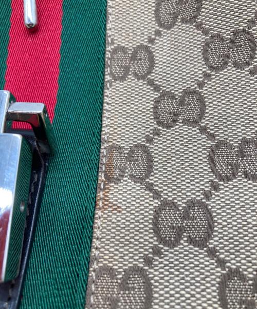 GUCCI（グッチ）GUCCI (グッチ) ジャッキー GGキャンバスショルダーバッグ ベージュ×ブラウンの古着・服飾アイテム