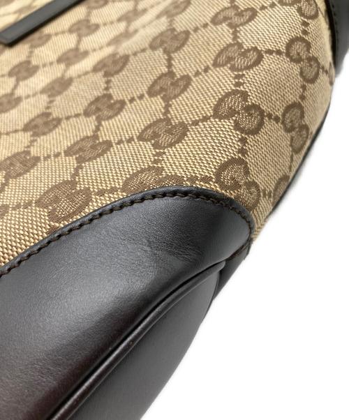 GUCCI（グッチ）GUCCI (グッチ) ジャッキー GGキャンバスショルダーバッグ ベージュ×ブラウンの古着・服飾アイテム