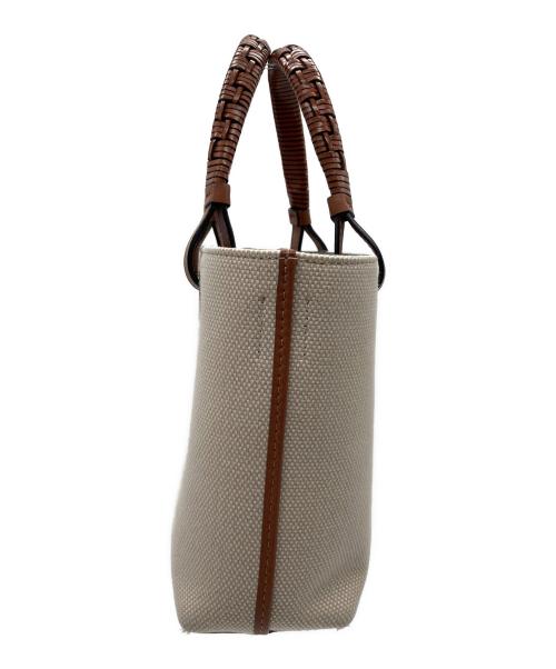 LOEWE（ロエベ）LOEWE (ロエベ) アナグラムミニトートバッグ エクリュ×タンの古着・服飾アイテム