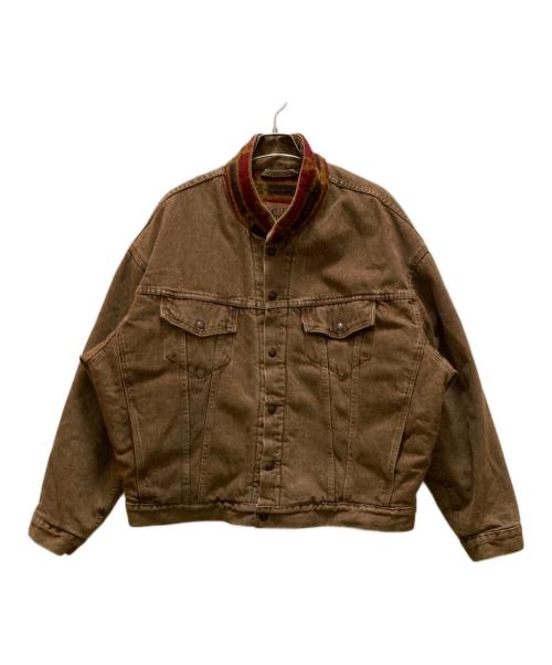 LEVI'S（リーバイス）LEVI'S (リーバイス) 裏ネイティブブランケット トラッカージャケット ブラウン サイズ:XLの古着・服飾アイテム