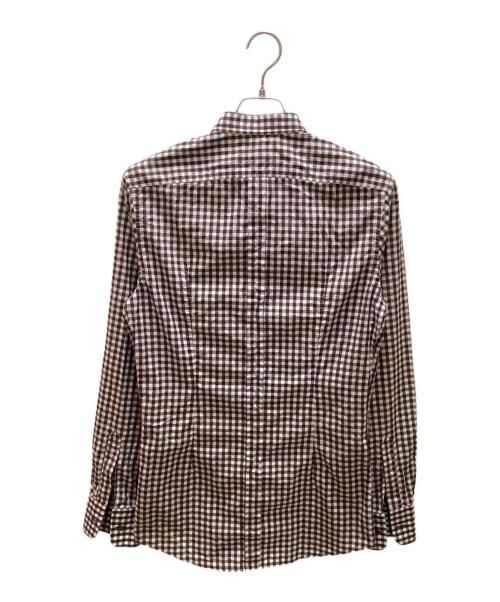 DOLCE & GABBANA（ドルチェ＆ガッバーナ）DOLCE & GABBANA (ドルチェ＆ガッバーナ) チェックシャツ ブラウン サイズ:15/38の古着・服飾アイテム