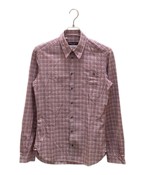 DOLCE & GABBANA（ドルチェ＆ガッバーナ）DOLCE & GABBANA (ドルチェ＆ガッバーナ) チェックシャツ レッド×ブルー サイズ:15/38の古着・服飾アイテム