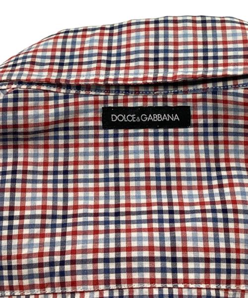 DOLCE & GABBANA（ドルチェ＆ガッバーナ）DOLCE & GABBANA (ドルチェ＆ガッバーナ) チェックシャツ レッド×ブルー サイズ:15/38の古着・服飾アイテム