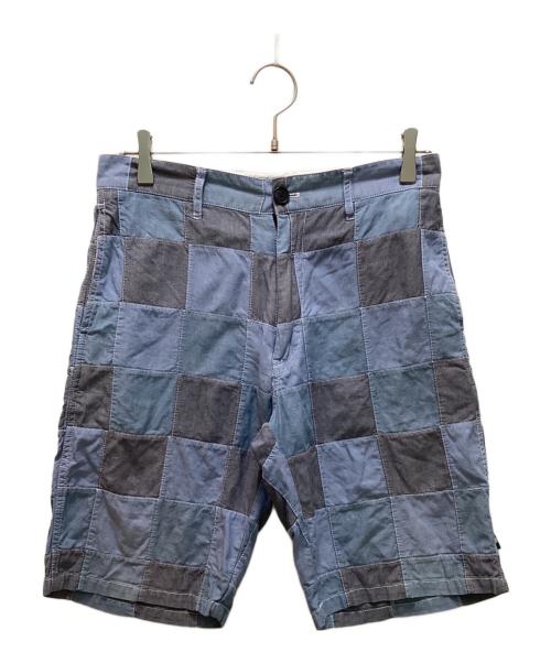 stussy（ステューシー）stussy (ステューシー) パッチワークショーツ ブルー サイズ:W28の古着・服飾アイテム