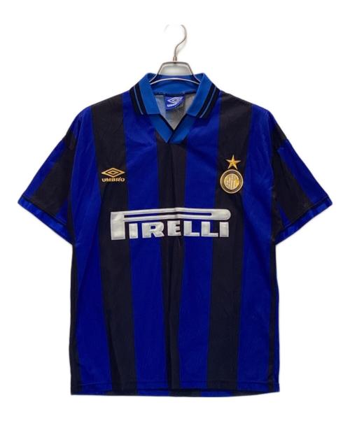 UMBRO（アンブロ）UMBRO (アンブロ) サッカーユニフォーム ブルー×ブラック サイズ:Mの古着・服飾アイテム