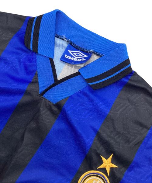 UMBRO（アンブロ）UMBRO (アンブロ) サッカーユニフォーム ブルー×ブラック サイズ:Mの古着・服飾アイテム