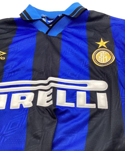 UMBRO（アンブロ）UMBRO (アンブロ) サッカーユニフォーム ブルー×ブラック サイズ:Mの古着・服飾アイテム