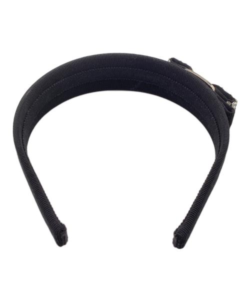 Salvatore Ferragamo（サルヴァトーレ フェラガモ）Salvatore Ferragamo (サルヴァトーレ フェラガモ) ヴァラリボンクリスタル カチューシャ ブラックの古着・服飾アイテム