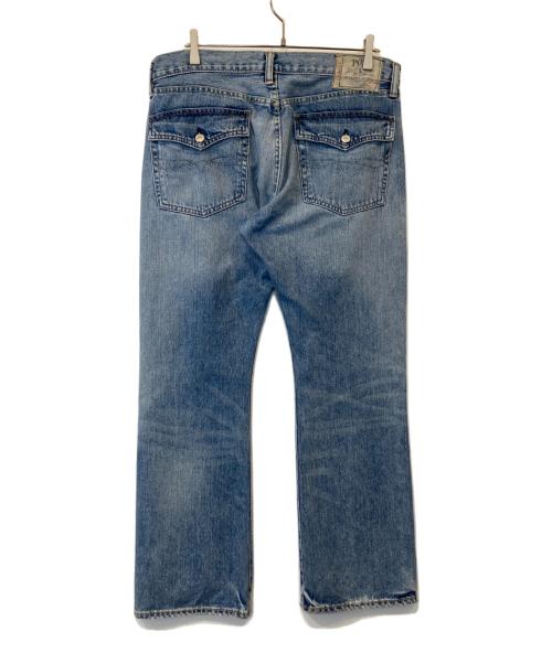 POLO RALPH LAUREN（ポロ・ラルフローレン）POLO RALPH LAUREN (ポロ・ラルフローレン) ダメージデニムパンツ ブルー サイズ:35/30の古着・服飾アイテム