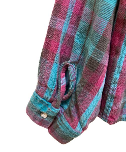 FIVE BROTHER（ファイブブラザー）FIVE BROTHER (ファイブブラザー) ヴィンテージチェックネルシャツ レッド×グリーン サイズ:2XLの古着・服飾アイテム