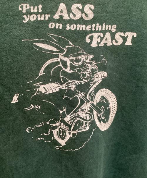 RUSSELL ATHLETIC（ラッセルアスレチック）RUSSELL ATHLETIC (ラッセルアスレチック) プリントスウェット グリーン サイズ:2XLの古着・服飾アイテム