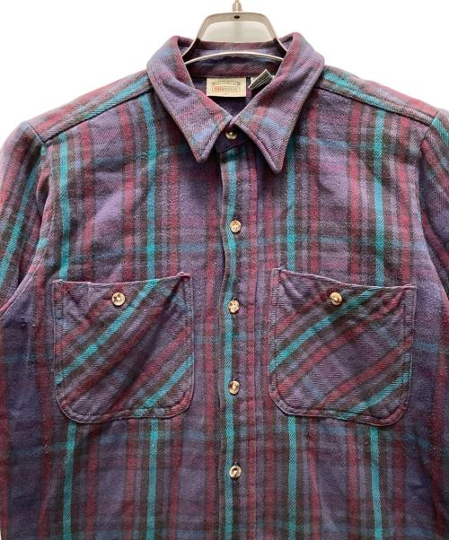 FIVE BROTHER（ファイブブラザー）FIVE BROTHER (ファイブブラザー) チェックネルシャツ パープル サイズ: Lの古着・服飾アイテム