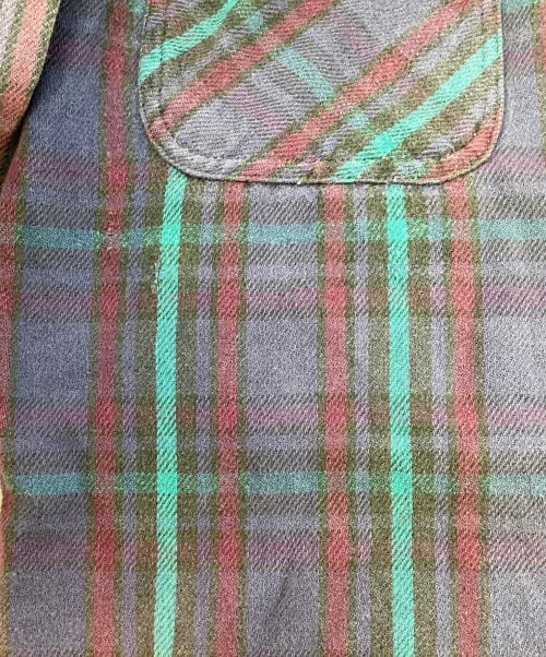 FIVE BROTHER（ファイブブラザー）FIVE BROTHER (ファイブブラザー) チェックネルシャツ パープル サイズ: Lの古着・服飾アイテム
