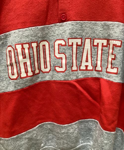 Nutmeg Milks（ナツメグ ミルズ）Nutmeg Milks (ナツメグ ミルズ) ヴィンテージヘンリーネックスウェット グレー×レッド サイズ:Lの古着・服飾アイテム